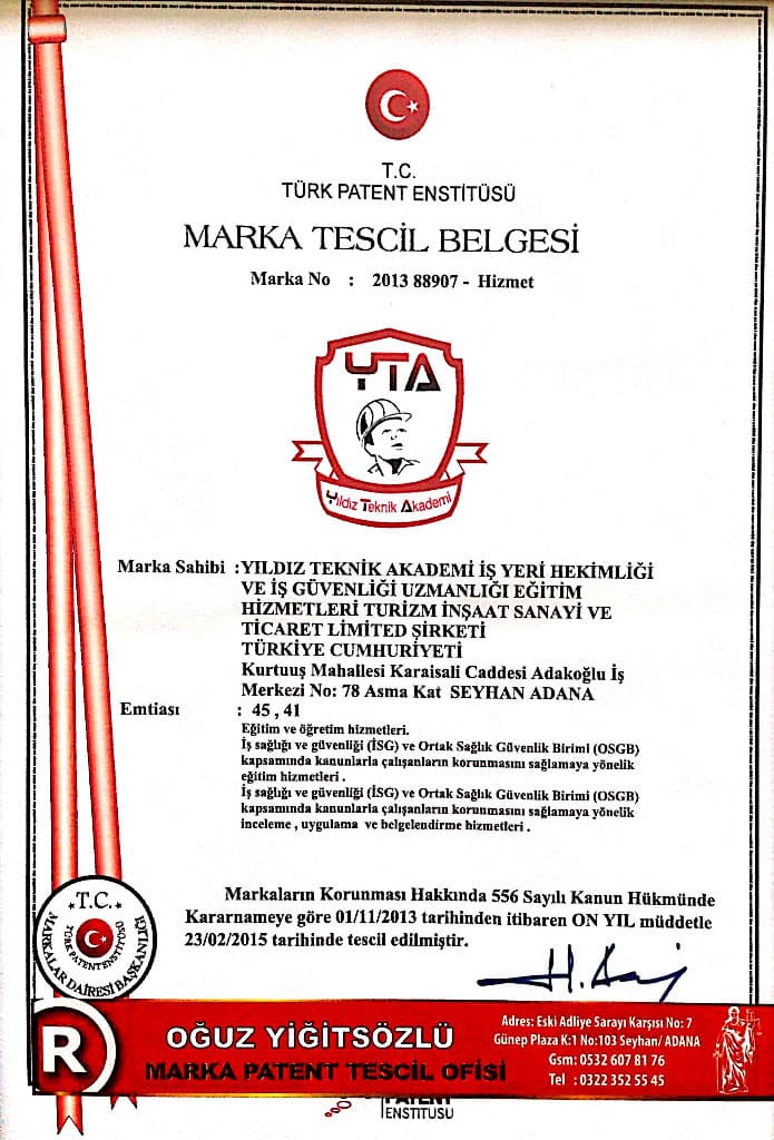 Marka Tescil Belgesi